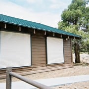 Vacation home with security shutters