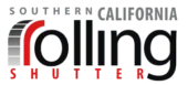 Logo for Rolling Shutter with the word 'rolling' in a stylized font and 'SHUTTER' in bold, all caps below it. The logo incorporates red and black colors.